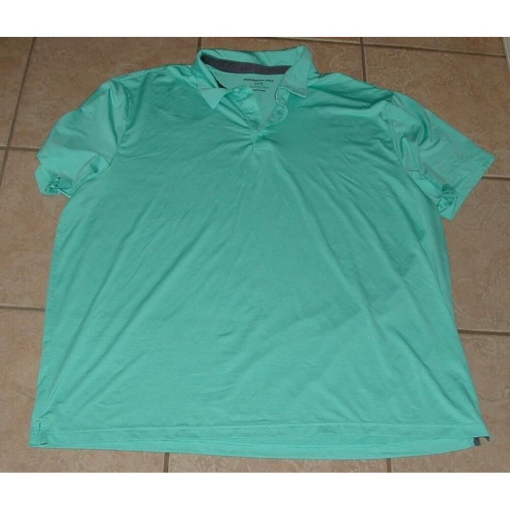 Mens Sz XXXL Casual Wear Seafoam Green Athletic Performance Polo Shirt